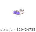 上履き　カラー白地に青 129424735