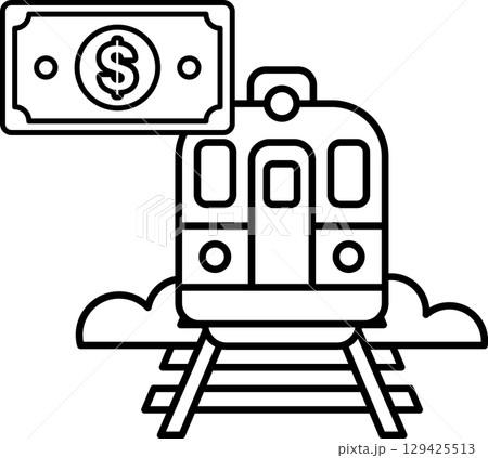 A train with a dollar bill on it A train with a dollar bill on it 129425513