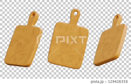 Cartoon Style cutting board 3D graphic 129426358