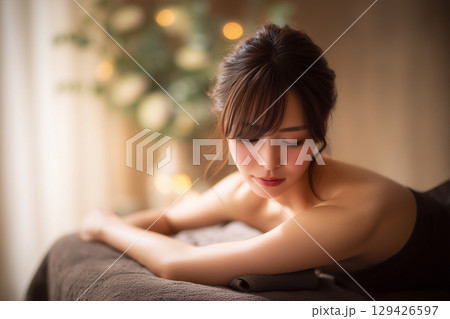 エステでくつろぐ女性 129426597