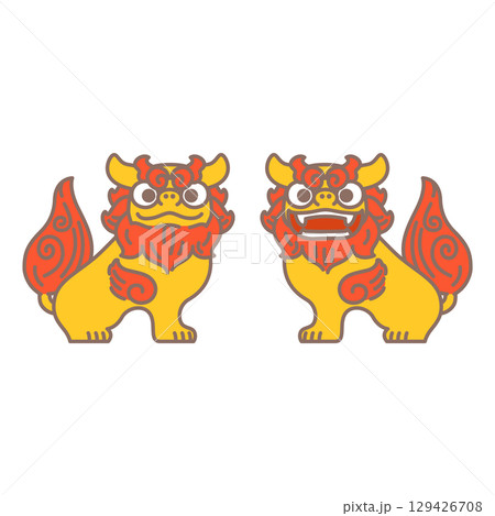 一対のシーサー 129426708