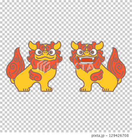 一対のシーサー 129426708
