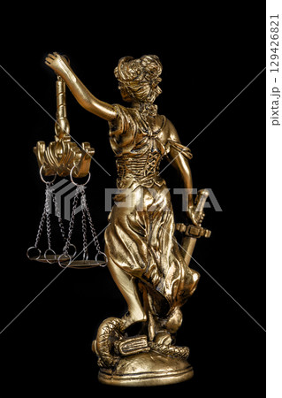 "Goddess of Justice" isolated 129426821
