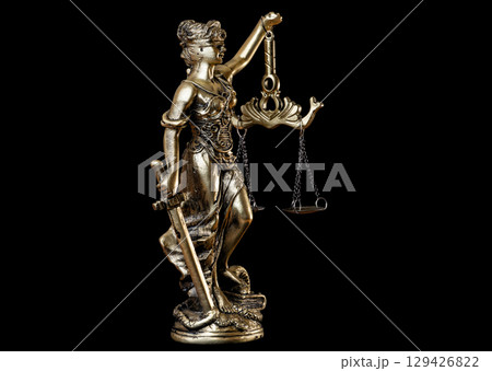 "Goddess of Justice" isolated 129426822