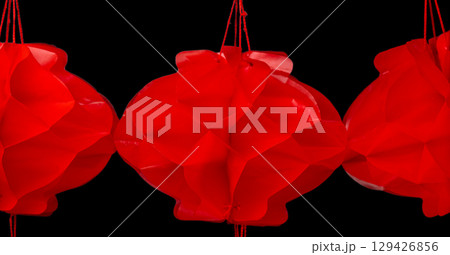 red chinese lanterns isolated red chinese lanterns isolated 129426856