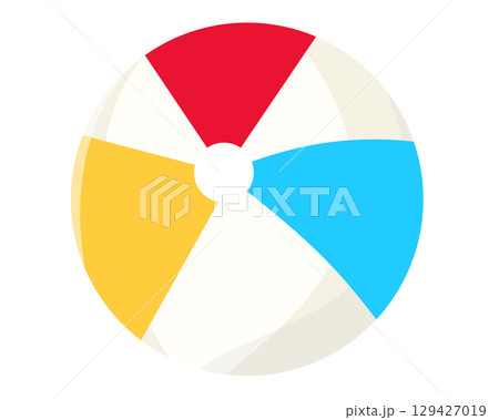 ビーチボール。ベクターイラスト ビーチボール。ベクターイラスト 129427019