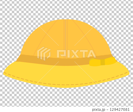 小學生黃色帽子 黃色校帽 交通安全帽 向量插圖 小學生黃色帽子 黃色校帽 交通安全帽 向量插圖 129427081