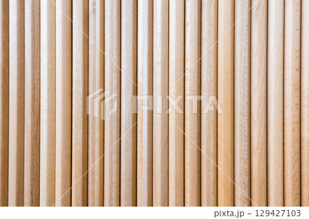 Vertical wooden slats texture with natural grain pattern 129427103