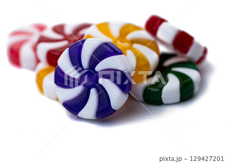 christmas candies isolated 129427201