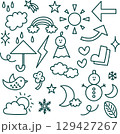 雪・天気・冬イラスト線画 雪・天気・冬イラスト線画 129427267