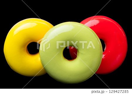 glazed donuts isolated glazed donuts isolated 129427285