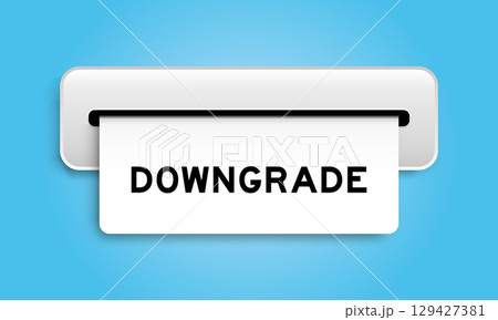 White coupon banner with word downgrade from...のイラスト素材 [129427381] - PIXTA