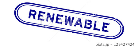 Grunge blue renewable word rubber seal stamp on white background Grunge blue renewable word rubber seal stamp on white background 129427424