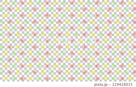 A pattern of red, yellow, and green chrysanthemum and diamond motif frames. A pattern of red, yellow, and green chrysanthemum and diamond motif frames. 129428015