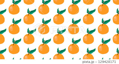 Orange fruit seamless pattern design 129428171