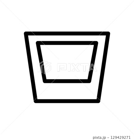 Alcoholic cocktail line icon. Cocktail glasses icon. Vector isolated on white background. 129429271