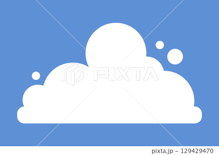 Cartoon cloud icon. Modern flat icon for design. Vector isolated on white background. 129429470