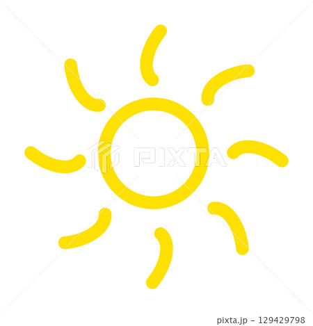 Yellow sun icon 129429798