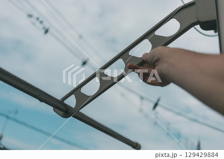 洗濯物干し収納金具 洗濯物干し収納金具 129429884