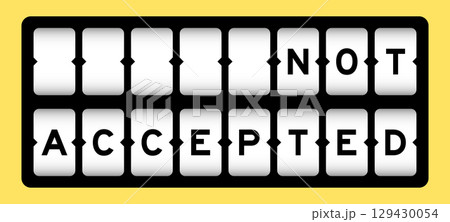 Black color in word not accepted on slot banner with yellow color background 129430054