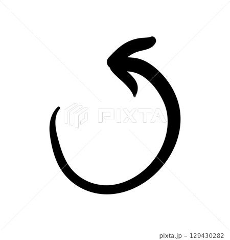 Arrow mark icon. Hand drawn arrow illustration. Vector isolated on white background. 129430282
