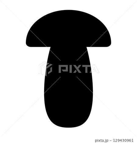 Mushroom icon. Poisonous and edible mushroom black silhouette. Vector isolated on background. Mushroom icon. Poisonous and edible mushroom black silhouette. Vector isolated on background. 129430961