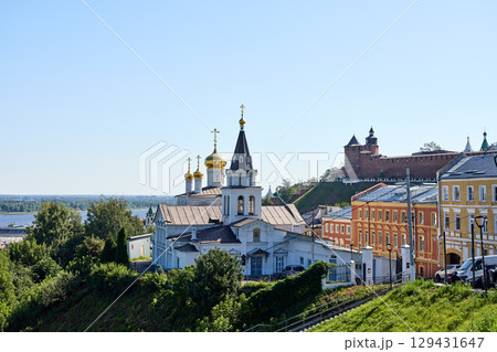 Ilyinskaya Church in Nizhny Novgorod at Morning Ilyinskaya Church in Nizhny Novgorod at Morning 129431647