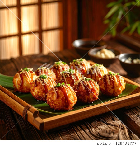 roasted chicken wings with herbs takoyaki 129431777