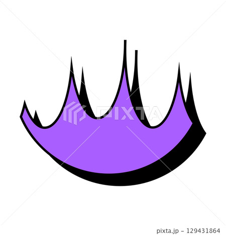 Abstract purple icon. Abstract vector shape isolated on a white background. Abstract purple icon. Abstract vector shape isolated on a white background. 129431864