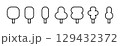 Tree line icons set. Vector illustration isolated on white background. 129432372