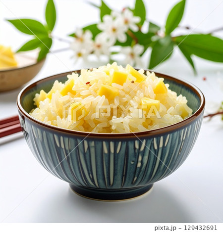 boiled egg with herbs and spices 129432691