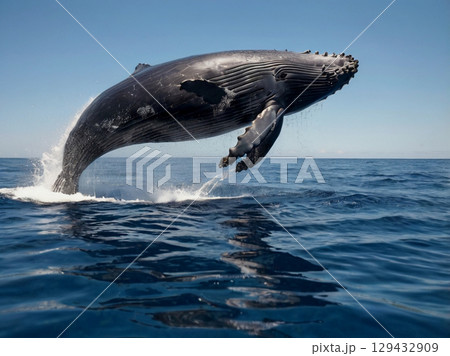 一度は見てみたいホエールジャンプ 一度は見てみたいホエールジャンプ 129432909
