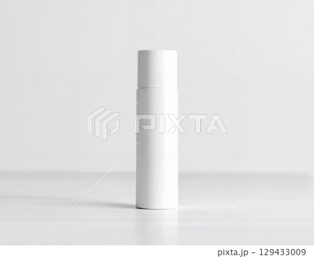 white cosmetic container on white background 129433009