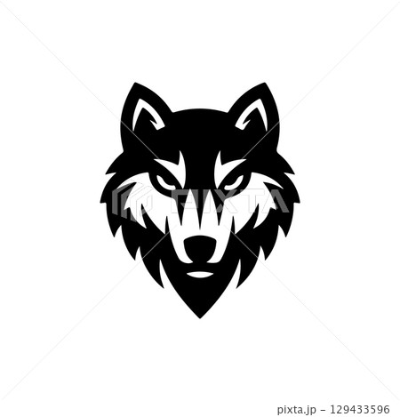 Wolf head. Wolf emblem. Modern style wolf sign. Vector illustration Wolf head. Wolf emblem. Modern style wolf sign. Vector illustration 129433596
