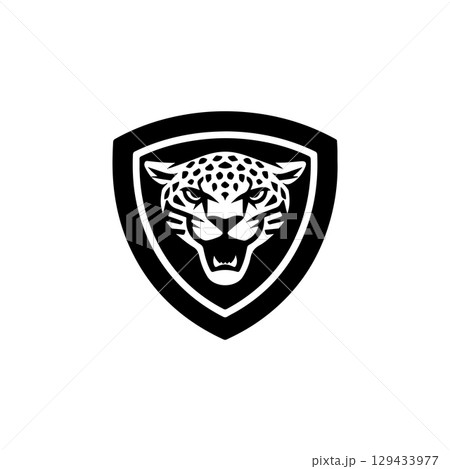 Jaguar head sign. Jaguar emblem. Modern style jaguar sign. Vector illustration 129433977