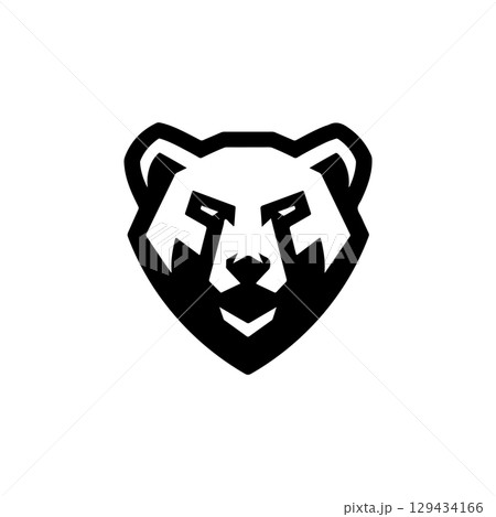 Grizzly bear. Bear emblem. Modern style bear sign. Vector illustration 129434166