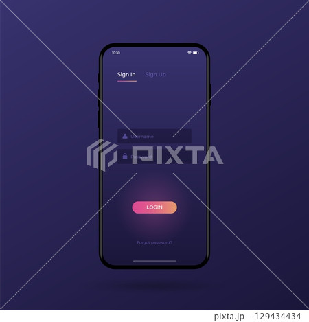 Sign Up Screen. Clean Mobile UI Design Concept. Sign Up Screen. Clean Mobile UI Design Concept. 129434434