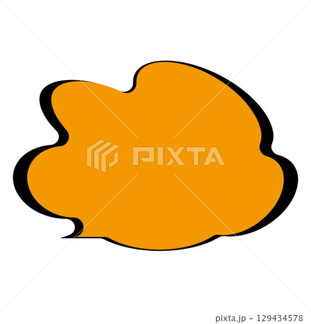 シンプルな吹き出しのイラスト もこもこ シンプルな吹き出しのイラスト もこもこ 129434578