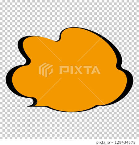 シンプルな吹き出しのイラスト もこもこ シンプルな吹き出しのイラスト もこもこ 129434578