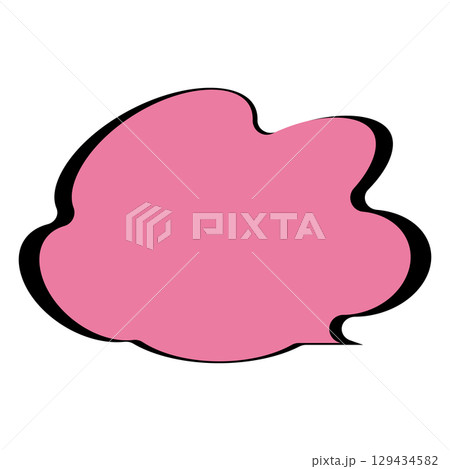 シンプルな吹き出しのイラスト もこもこ シンプルな吹き出しのイラスト もこもこ 129434582