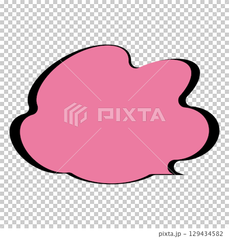 シンプルな吹き出しのイラスト もこもこ シンプルな吹き出しのイラスト もこもこ 129434582