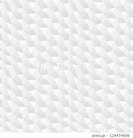 Vector seamless geometric pattern. Repeatable tile clean background. Decorative endless white and gray tile 3d hexagon mosaic texture 129434606