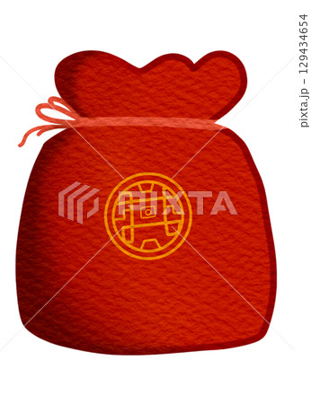 gold money bag with gold coins 129434654