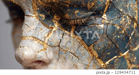 Exploration of kintsugi in human head art...のイラスト素材 [129434711] - PIXTA