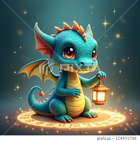 暗闇の中で飛び跳ねる恐竜 暗闇の中で飛び跳ねる恐竜 129435788