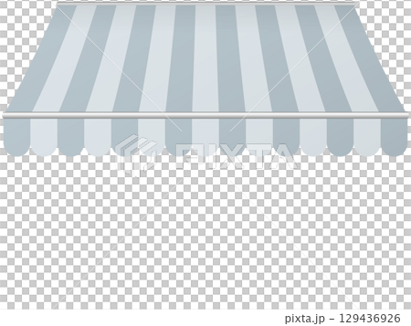 Fake silver awning tent 129436926