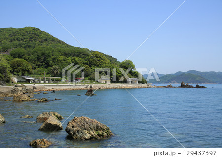 兵庫県赤穂市 赤穂御崎海岸遊歩道からの風景 兵庫県赤穂市 赤穂御崎海岸遊歩道からの風景 129437397