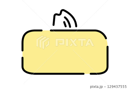 かわいい手書き風のシンプルなティッシュケース かわいい手書き風のシンプルなティッシュケース 129437555