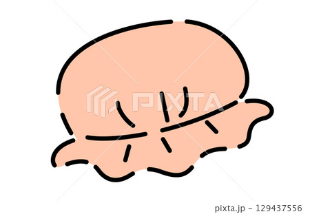 かわいい手書き風のシンプルなナイトキャップ 129437556