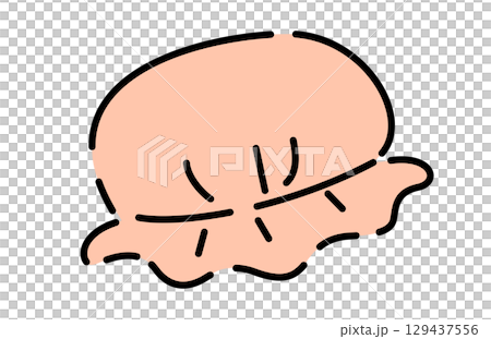 かわいい手書き風のシンプルなナイトキャップ 129437556